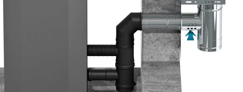 tubo coaxial estufa pellets